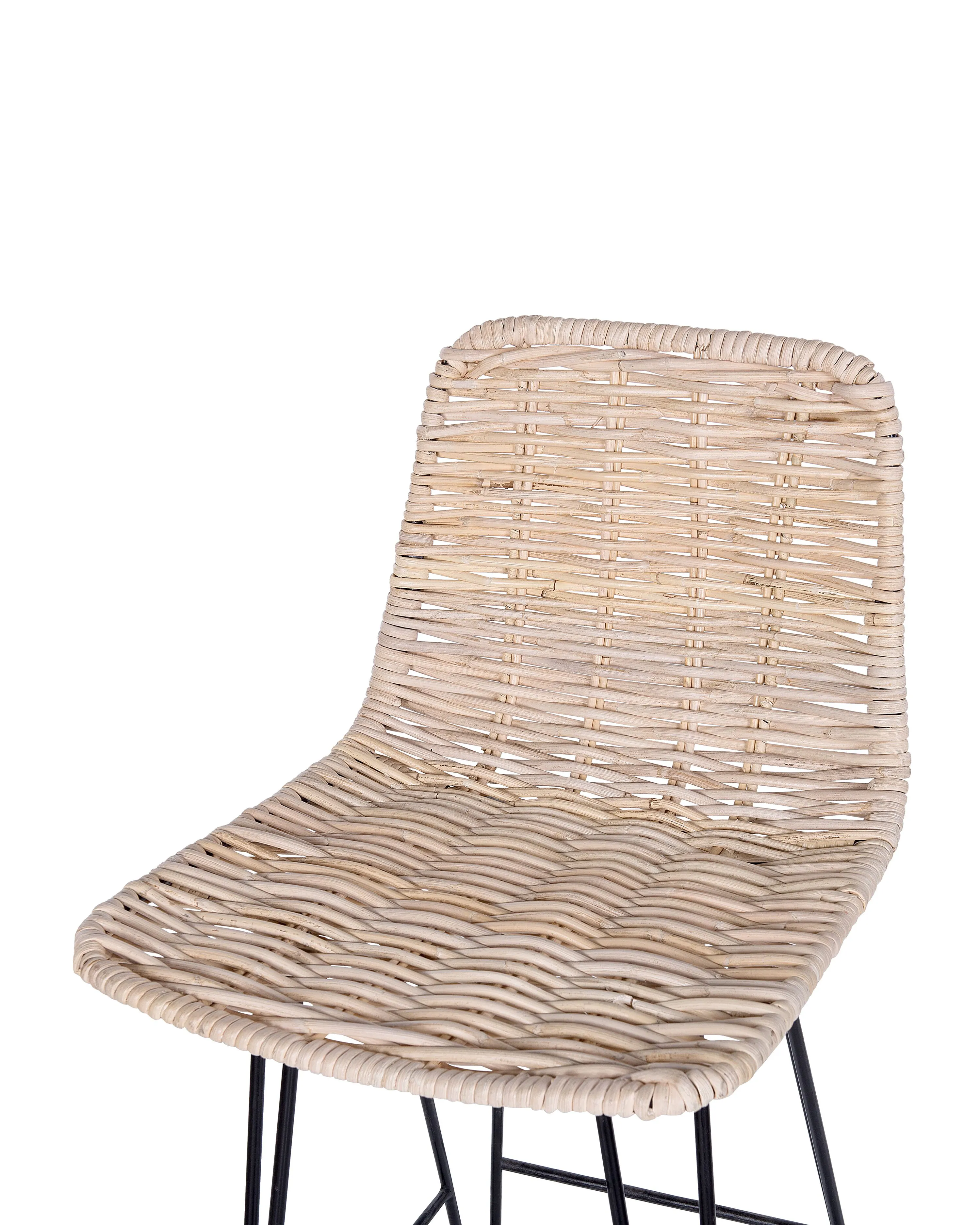 Set van 2 barstoelen CASSITA Rotan Natuurlijk