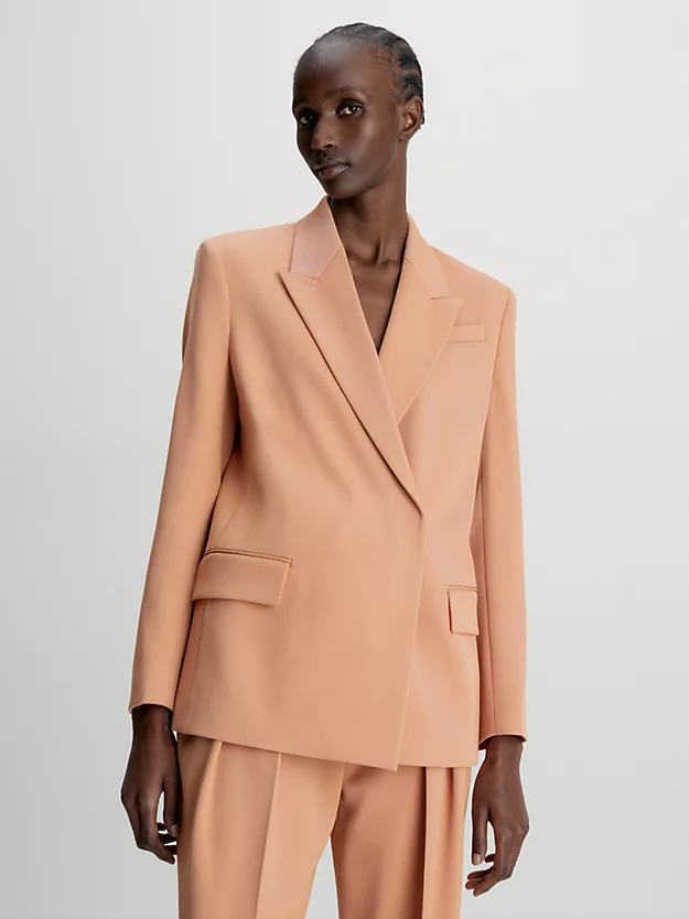 Blazer de sarja de lã