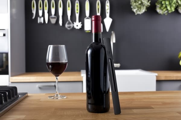 Vacu Vin 7236303, Festbart flasketermometer, Skala, Grafitt, 4 - 22 °C