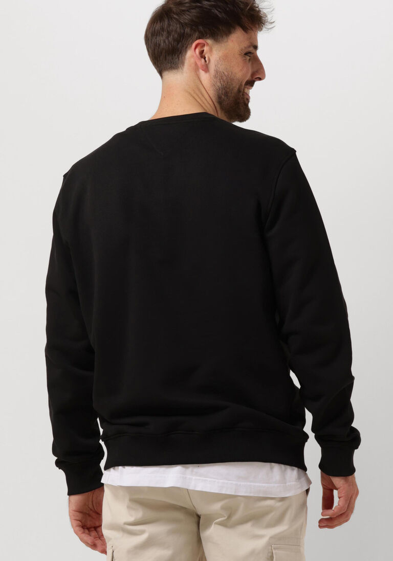 TOMMY JEANS zwarte tommy jeans trui tjm reg badge crew ext