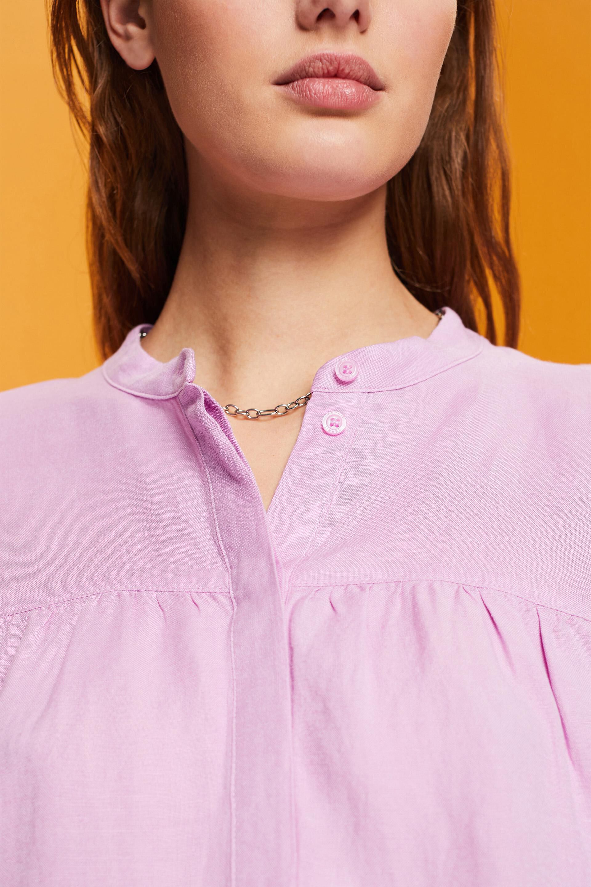 Blouse en lin mélangé