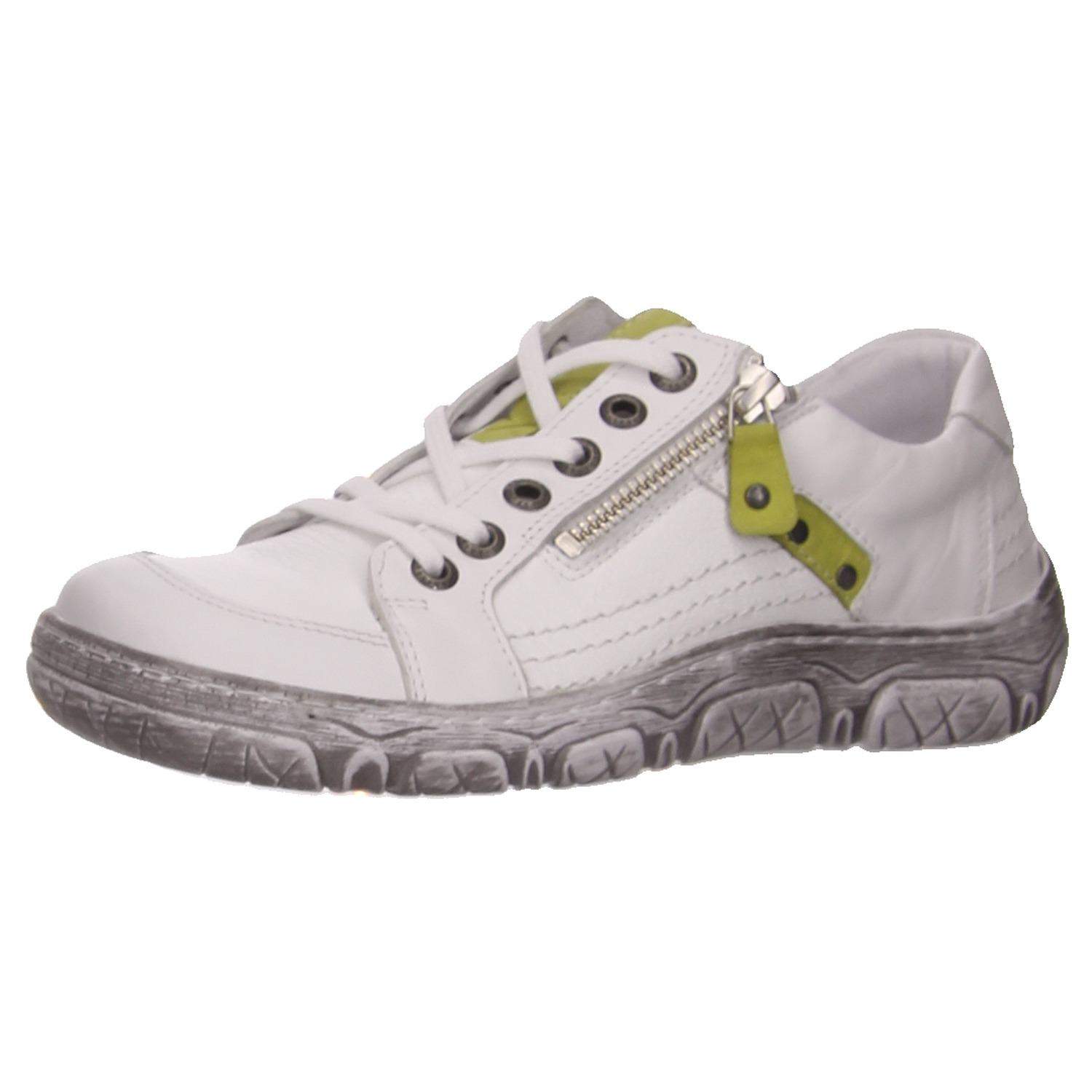 Krisbut Schnürhalbschuh weiß weiss/weiss kombi