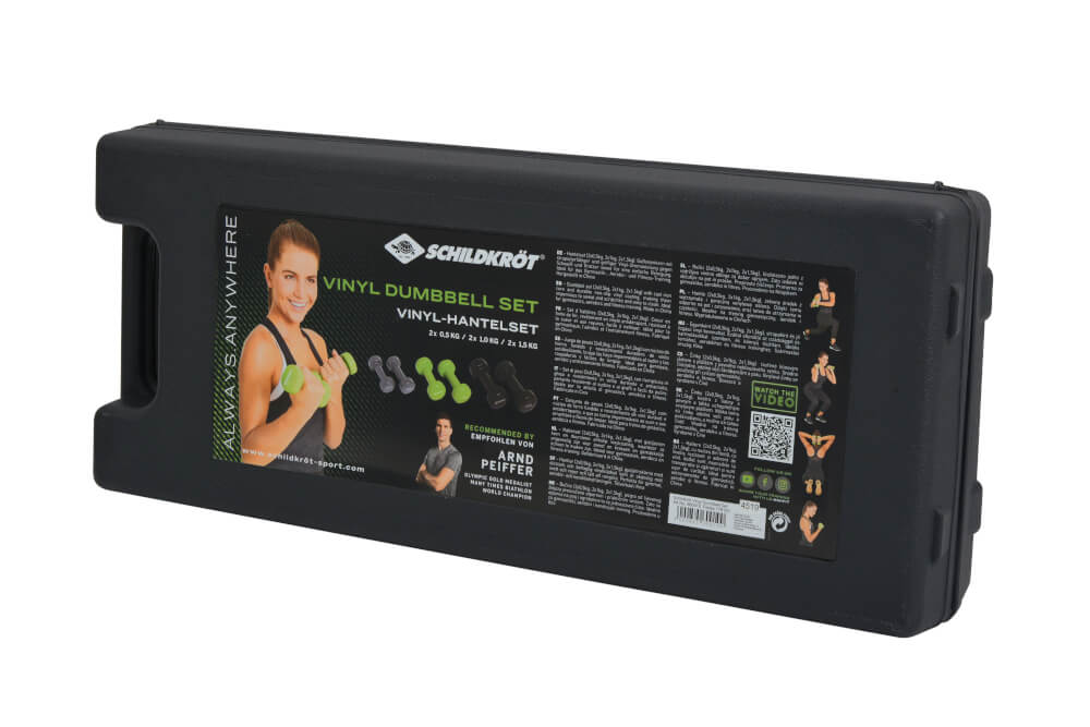 Schildkröt Fitness - VINYL-HANTELSET im ABS-Kunststoffkoffer,