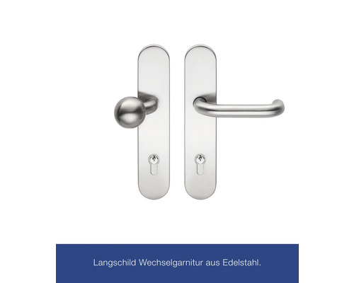 KSI Thermo46 veiligheidsdeur 1000x2100 mm DIN rechts RC2 incl. RVS langschildkrukgarnituur, profielcilinder