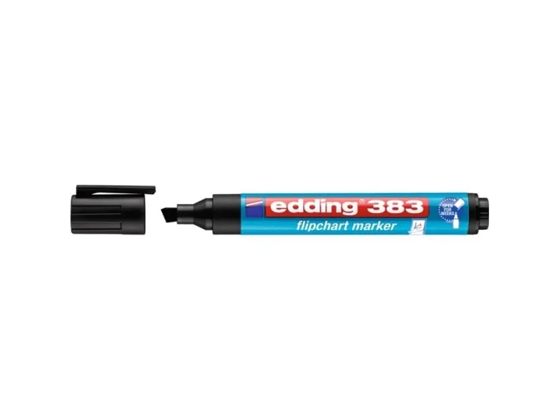 edding 383 flipchart - Markør - for flip-over tavle - sort - vandbaseret blæk - 1-5 mm