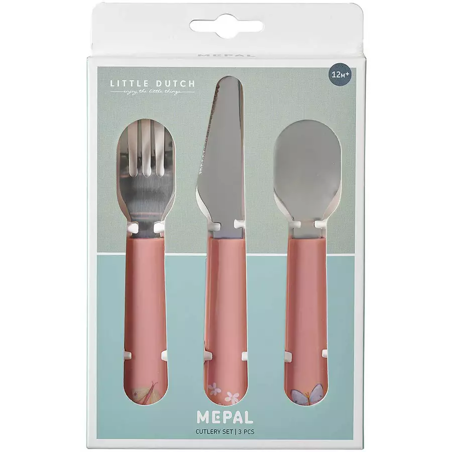 Mepal Kinderbesteck Mio 3er Set rosa
