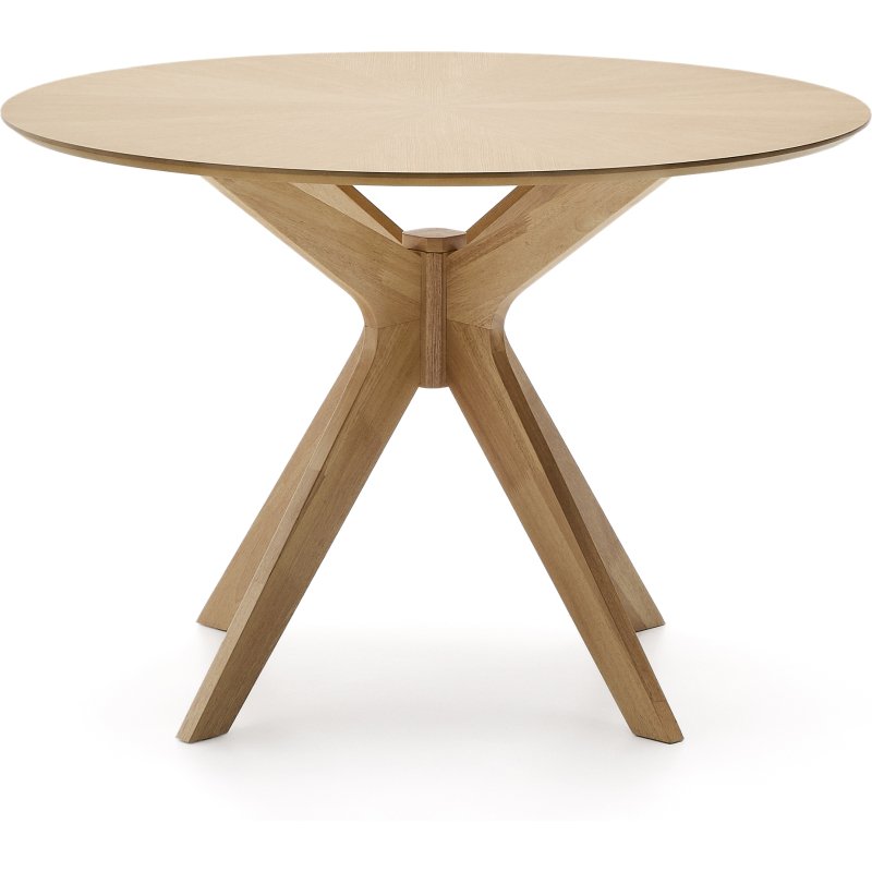 Table Ronde Naanim en placage de chêne Ø 100 cm