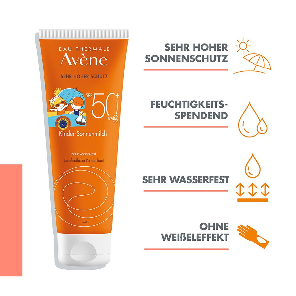 Avène SunSitive Kinder Sonnenmilch LSF 50+ - für  empfindliche Haut von Kindern