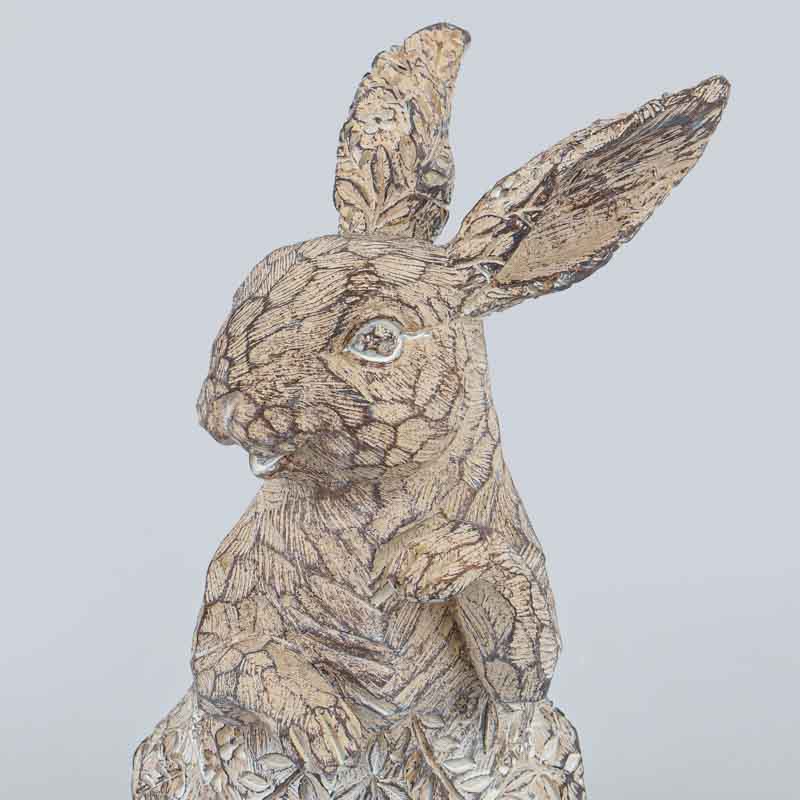 Lapin décoratif imitation bois