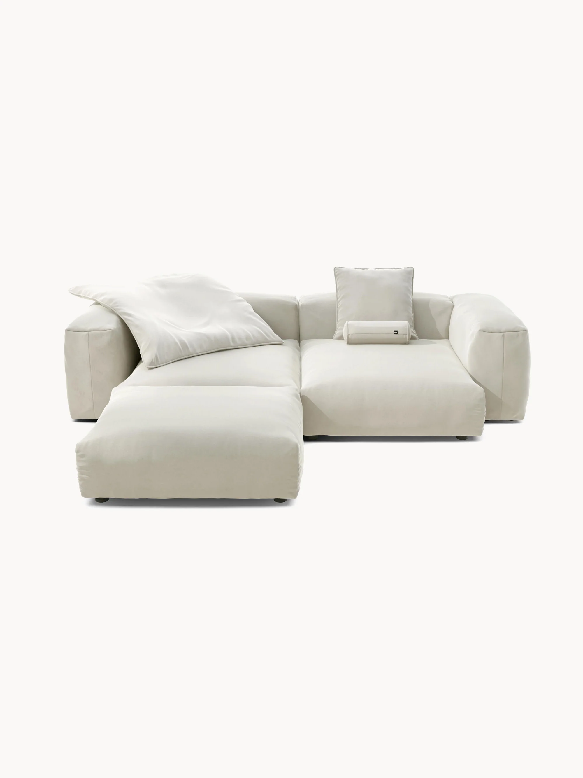 Modulaire hoekbank Vetsak (3-zits) van fluweel