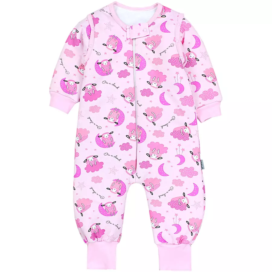 TupTam Baby Schlafsack mit Beinen und Ärmel Winter rosapink