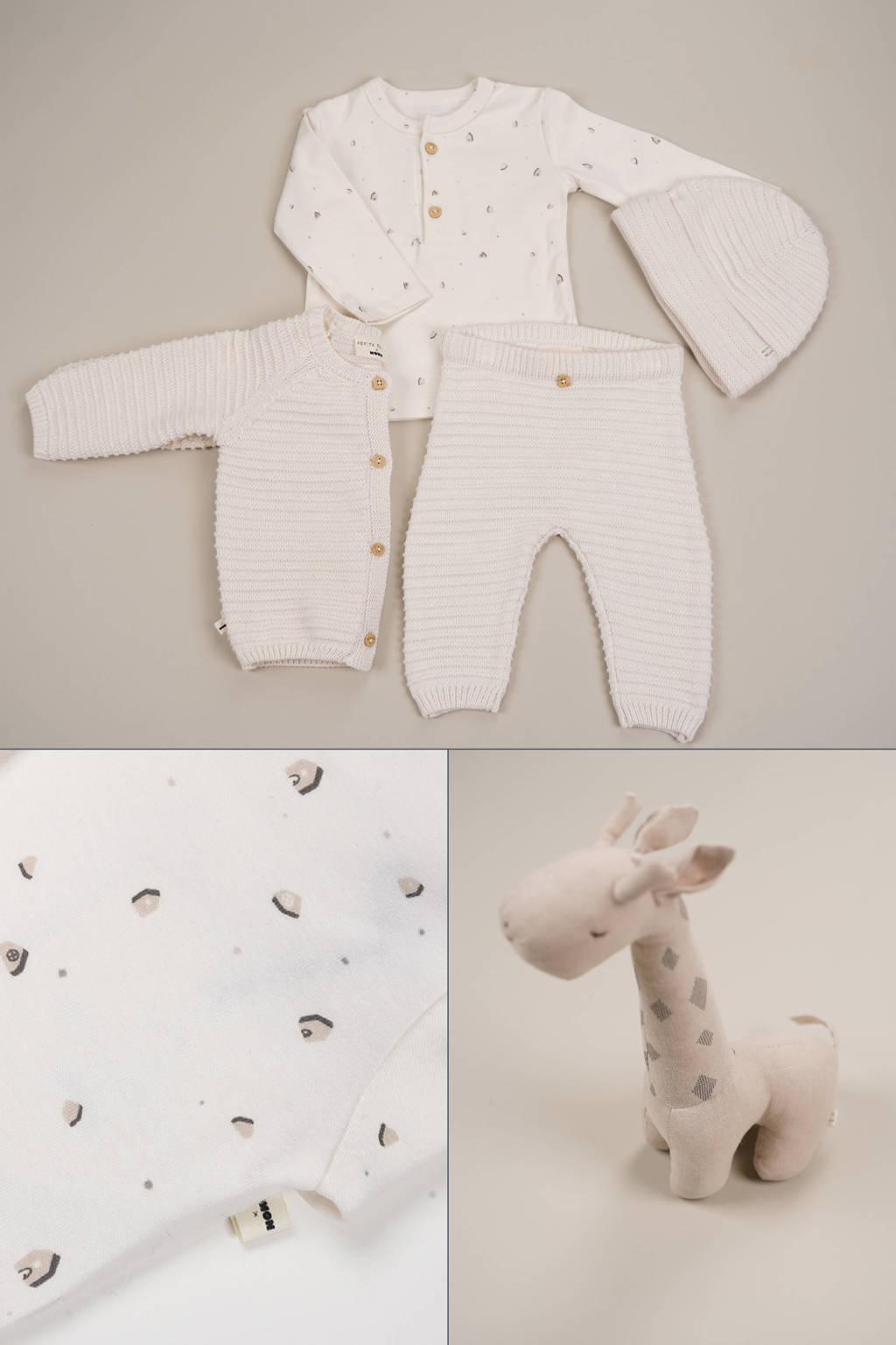 Petite Maison baby regular fit broek Seol offwhite