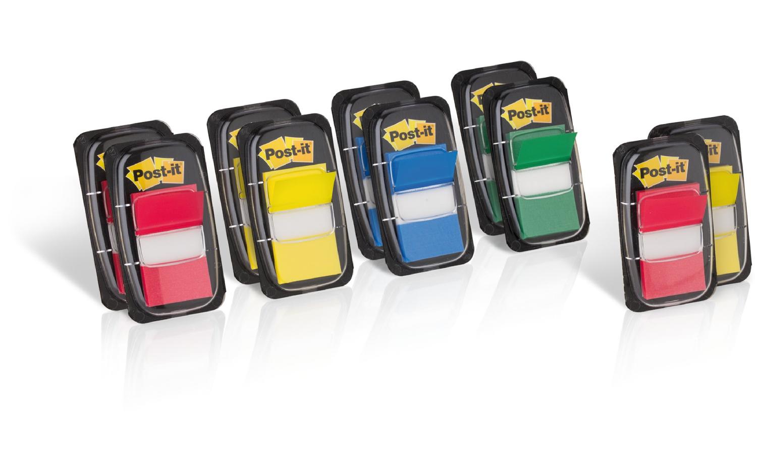 Notizzettel 3M, 25.4 x 43.2 mm, 10+2 Spender, mehrfarbigHaftnotizen