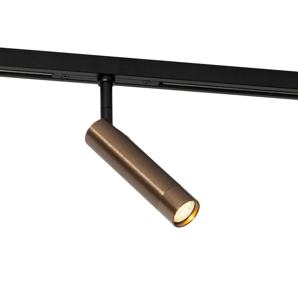 Qazqa opbouwspots slimline uzzy bruin g9