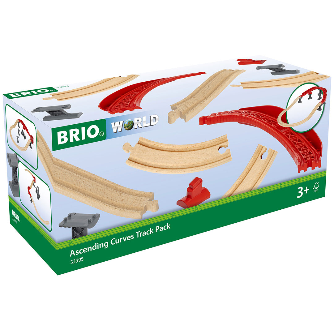 brio treinrails oplopende bochten - 16-delig