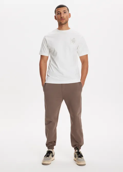 T-shirt met print roos off-white (WIT.O)