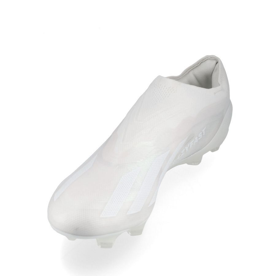 adidas X Crazyfast .1 Laceless FG Pearlized - Blanc
