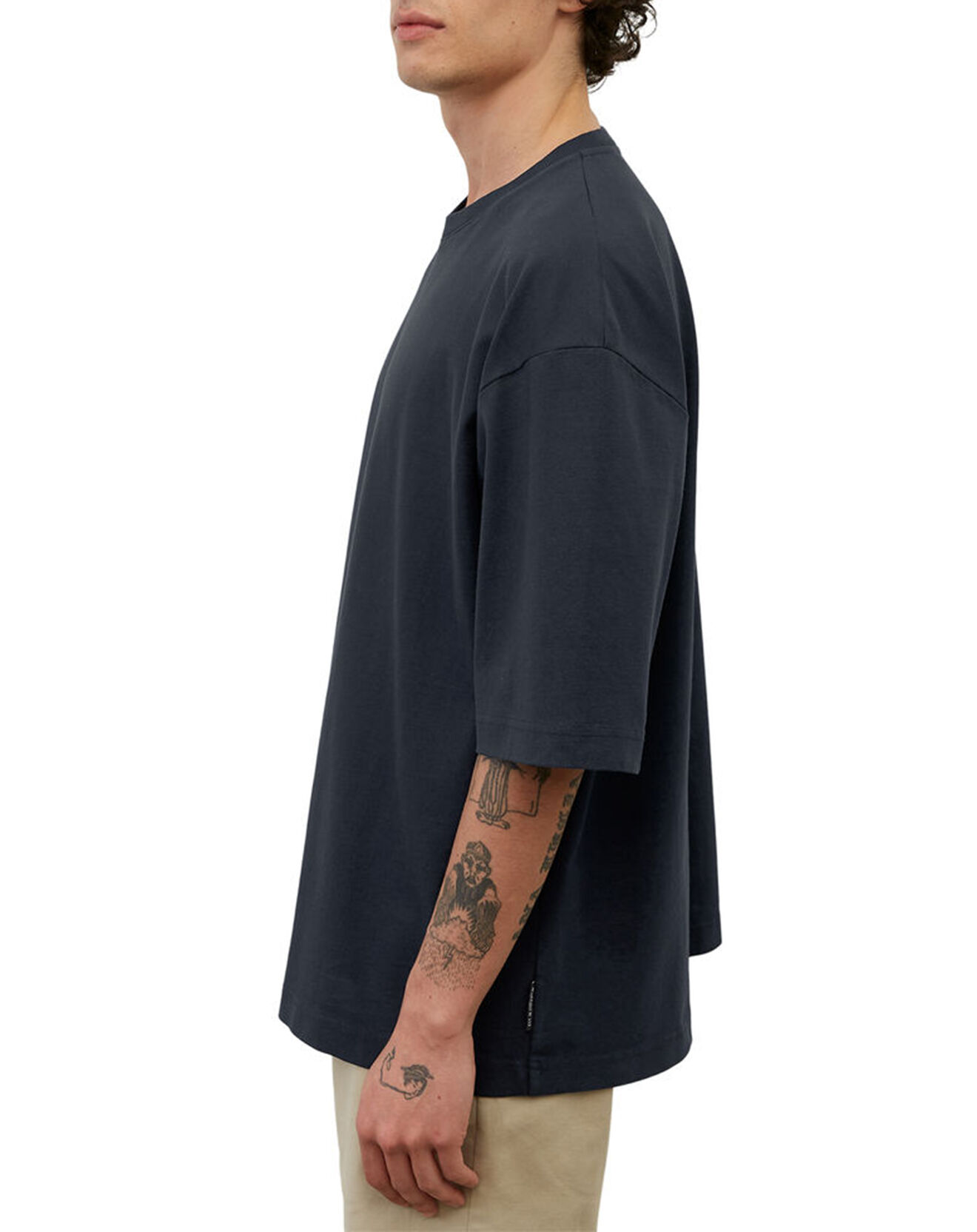 Marc O'Polo T-Shirt manches courtes Col Rd Oversize bleu marine