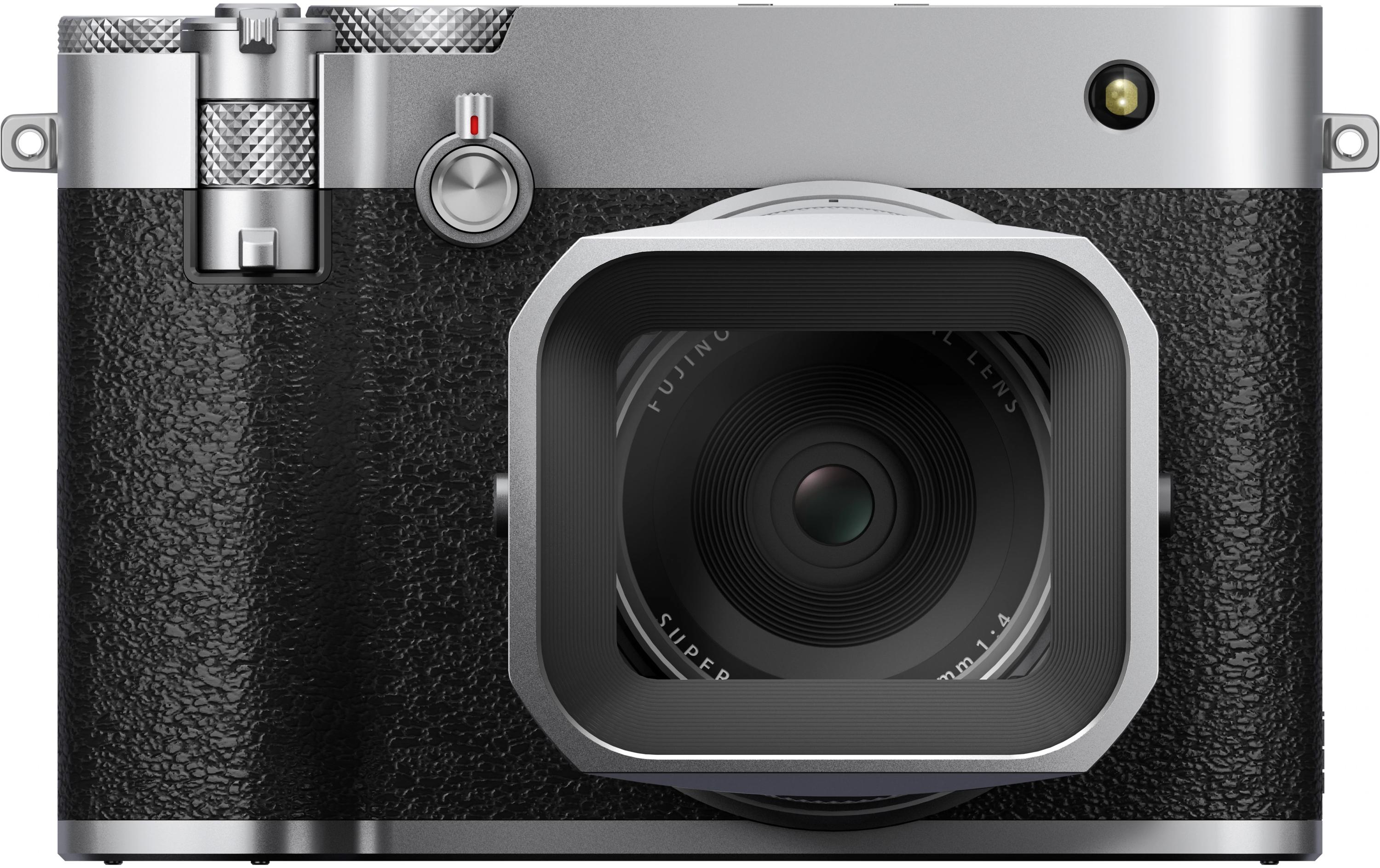 Fotokamera GFX 100RF Silber<br>GFX-Kamera mit fest verbautem Objektiv und bringt die Mittelformat-Bildqualität in ein ultrakompaktes Design