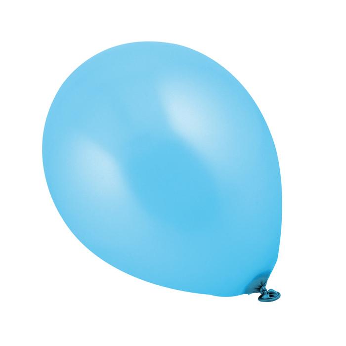 BALLON BLEU PASTEL N12 X10PCS