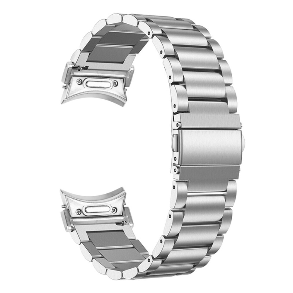 Samsung Galaxy Watch 6 Classic (43mm) Edelstahl Ersatzarmband mit Doppel Butterfly-Verschluss - Silber