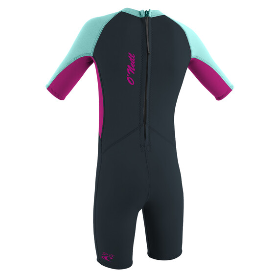 O'Neill Kinder Neoprenanzug Toddler Reactor-2 2mm Back Zip S/S Spring - Girls SLATE/BERRY/SEAGLASS SU24