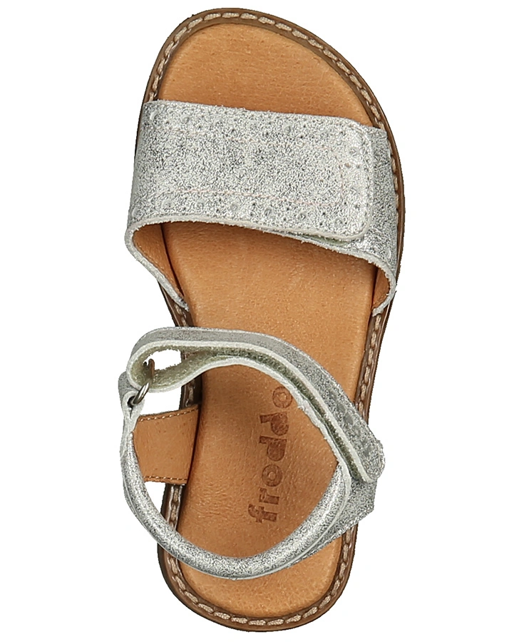 Sandalen CLASSIC GIRL mit Lochmuster in metallic silber