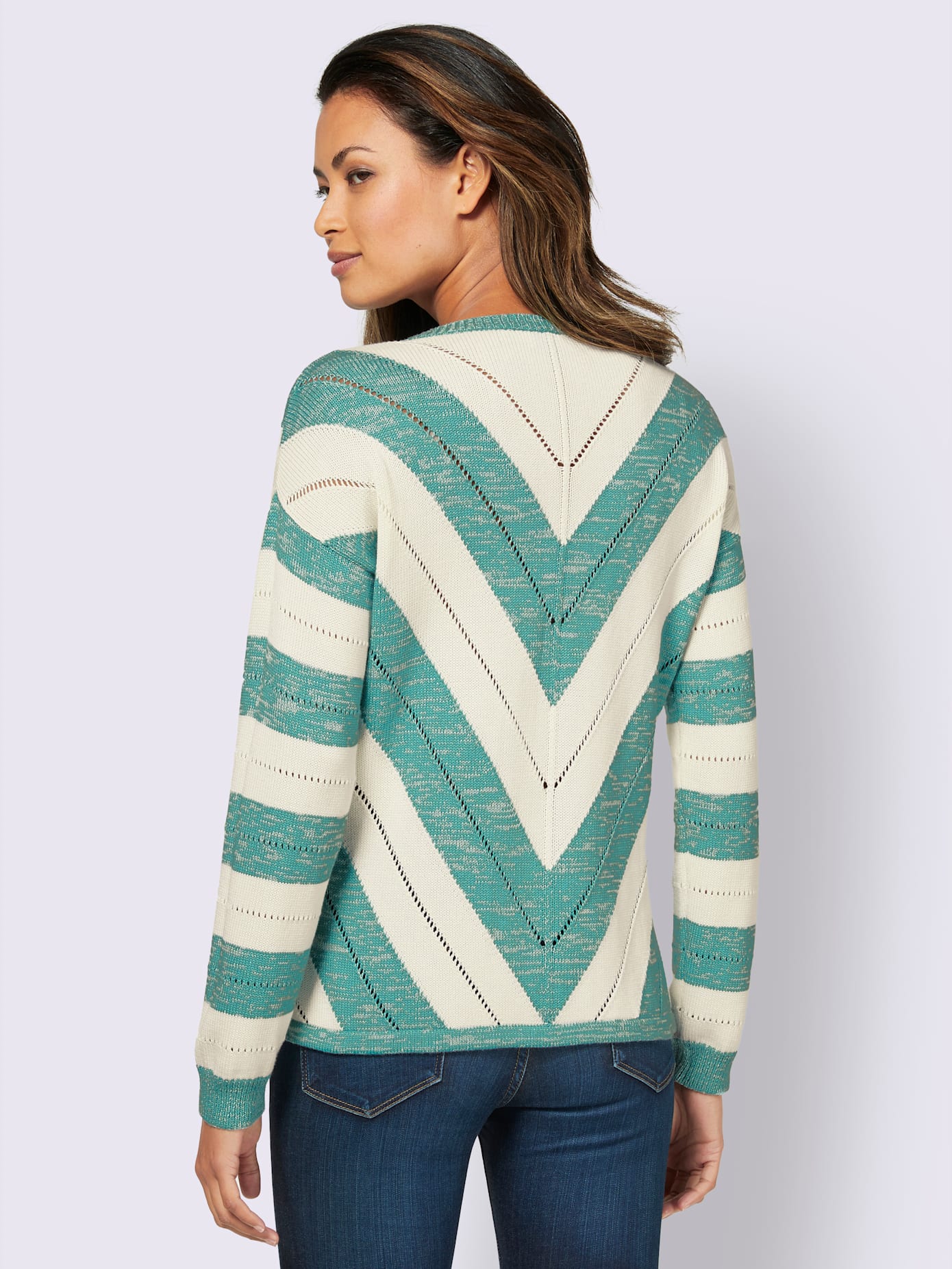 Pull ajouré 55% coton