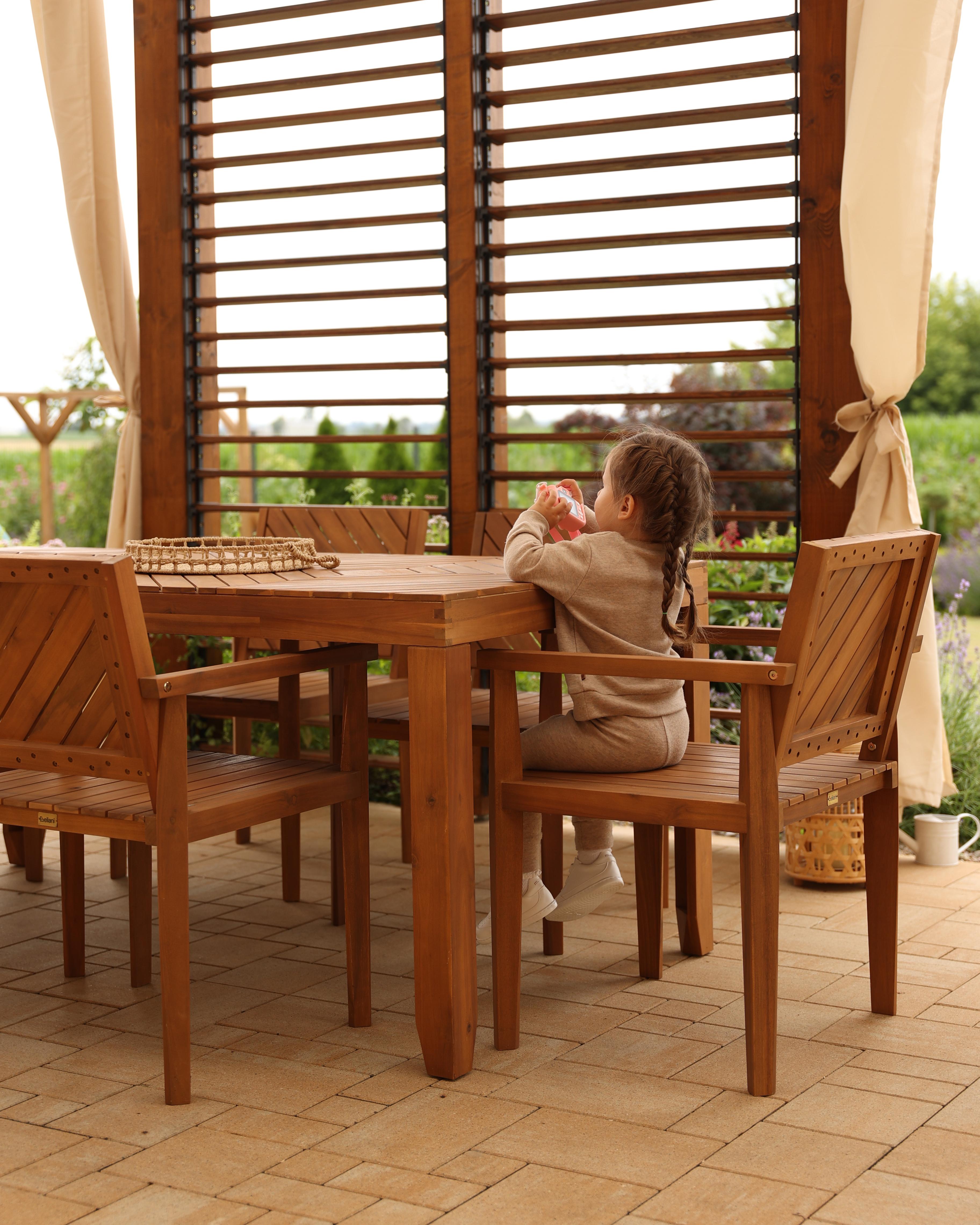 Set van 6 tuinstoelen BARATTI Acaciahout Bruin