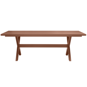 WOOOD picknicktafel Delta terracotta aluminium 220 x 105 cm