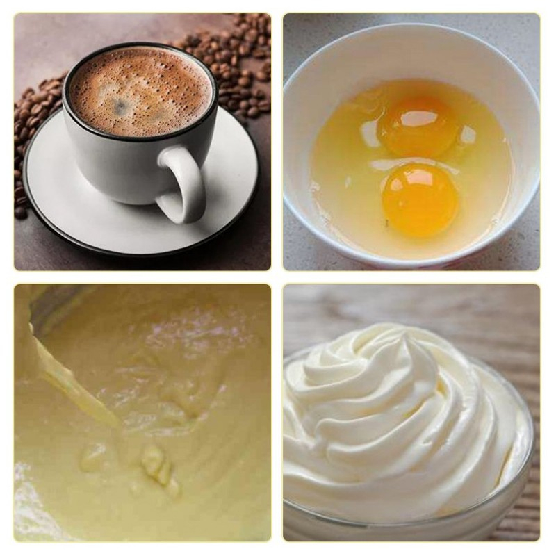 Milch Aufschäumer Handmixer für Kaffee   Milch (Batteriebetrieben) - Weiss