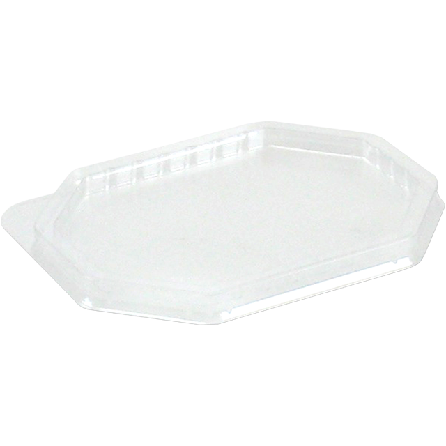 Deksel, Gerecycled PET, 8-hoekig, 125x95x transparant