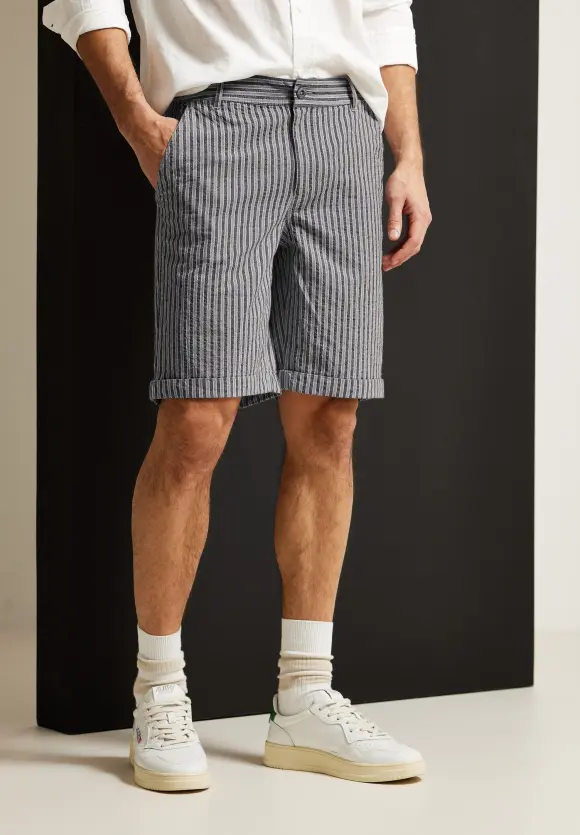 Regular Fit Chinoshorts - deep sea blue
