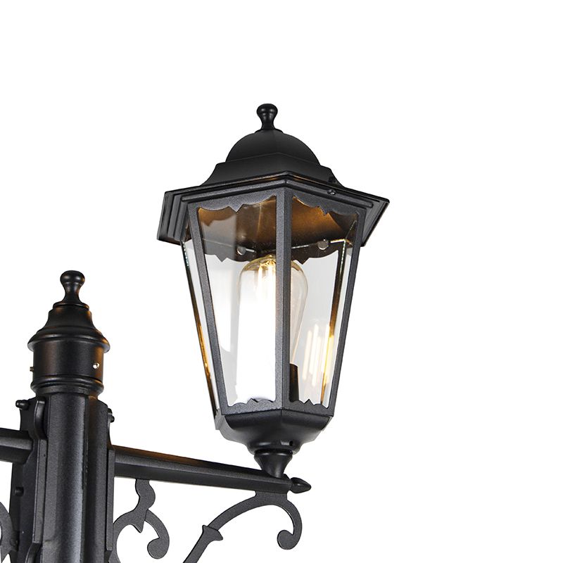 Buitenlantaarn zwart 220 cm 2-lichts IP44 - Havana