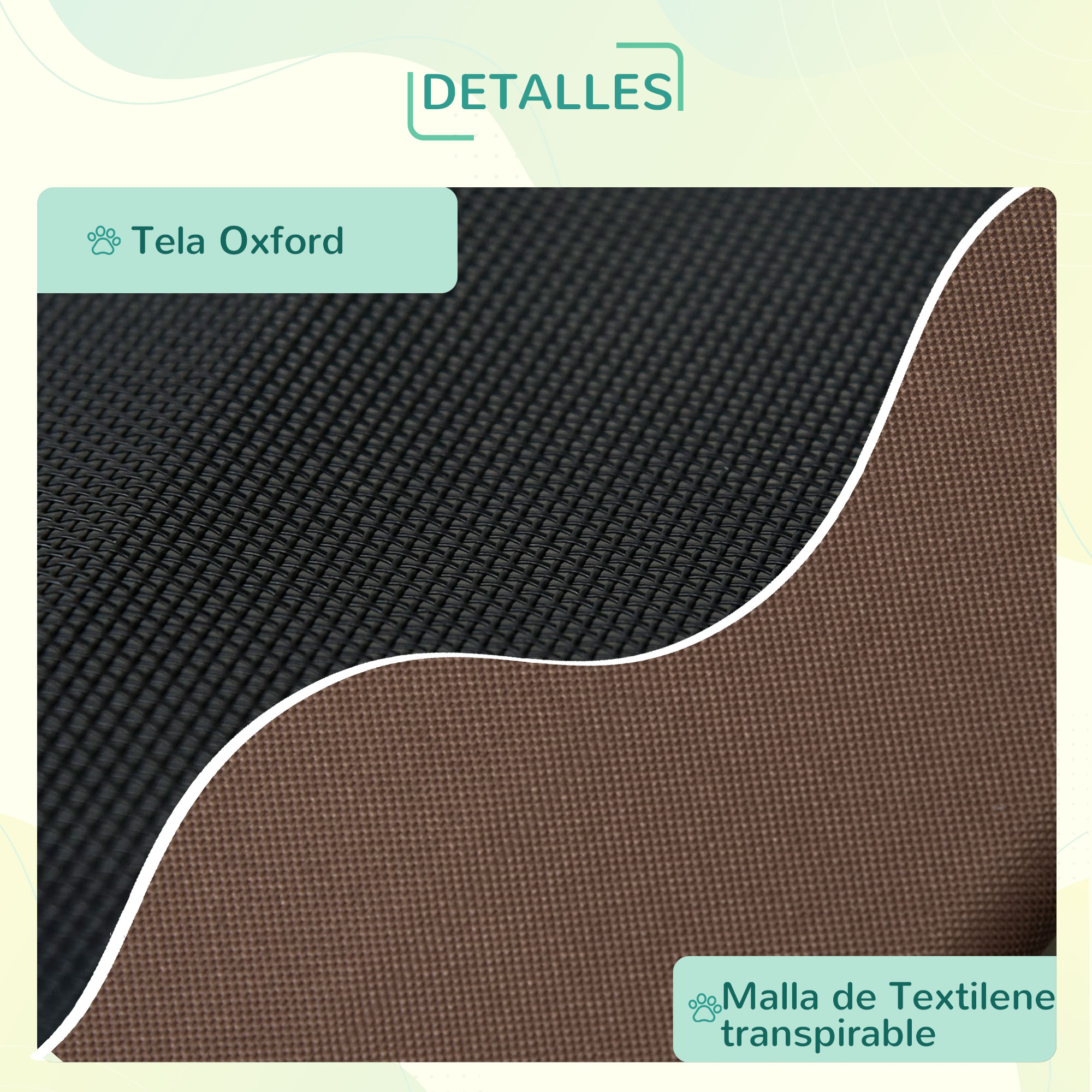 Cama portátil elevada para animais de estimação PawHut com cobertura removível, tecido respirável, para uso interno e externo, 122x92x108 cm, cor café.