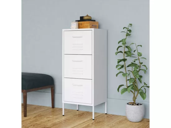 Armoire de rangement Blanc 42,5x35x101,5 cm Acier