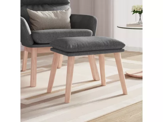 Repose-pied Gris clair 45x29,5x35 cm Tissu