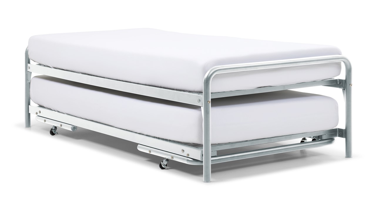 Bed met onderschuifbed Doppia grijs