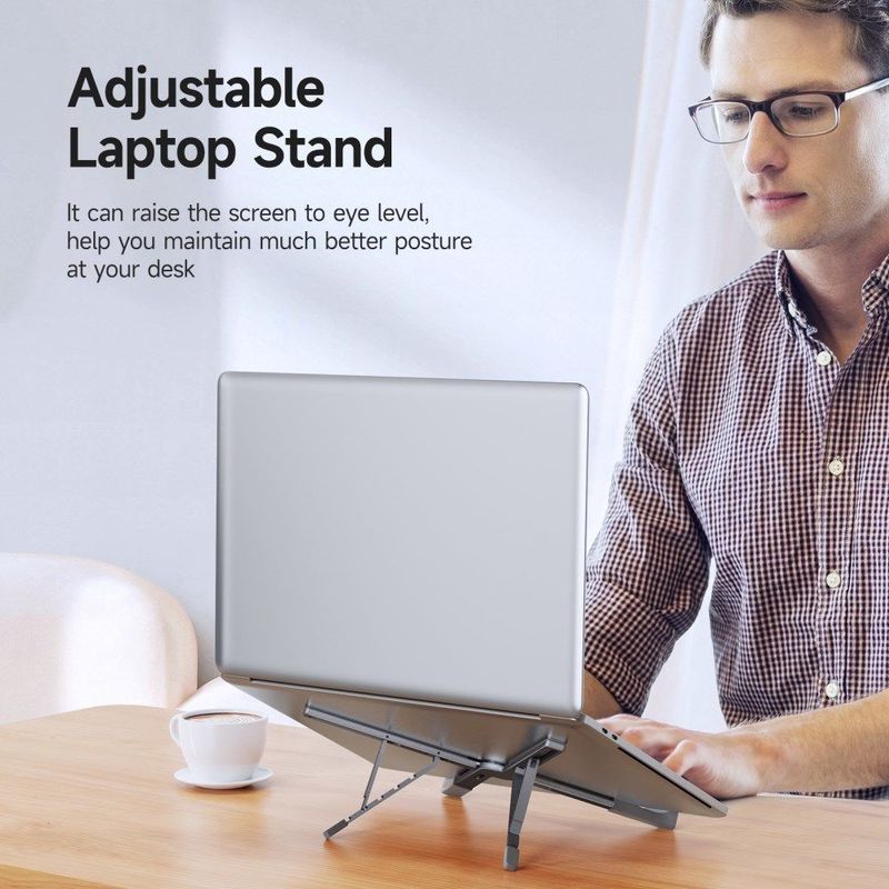 Dux Ducis - Opvouwbare Standaard - Grijs - Voor Laptop/Tablet tot 17.3 Inch