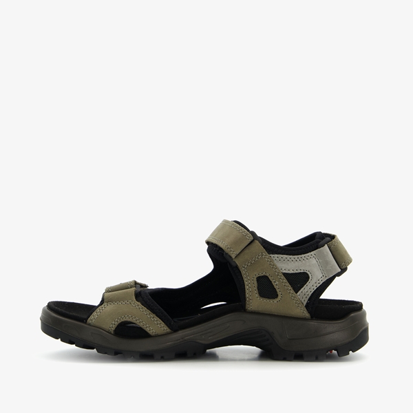 ECCO Off Road leren heren sandalen zwart/groen
