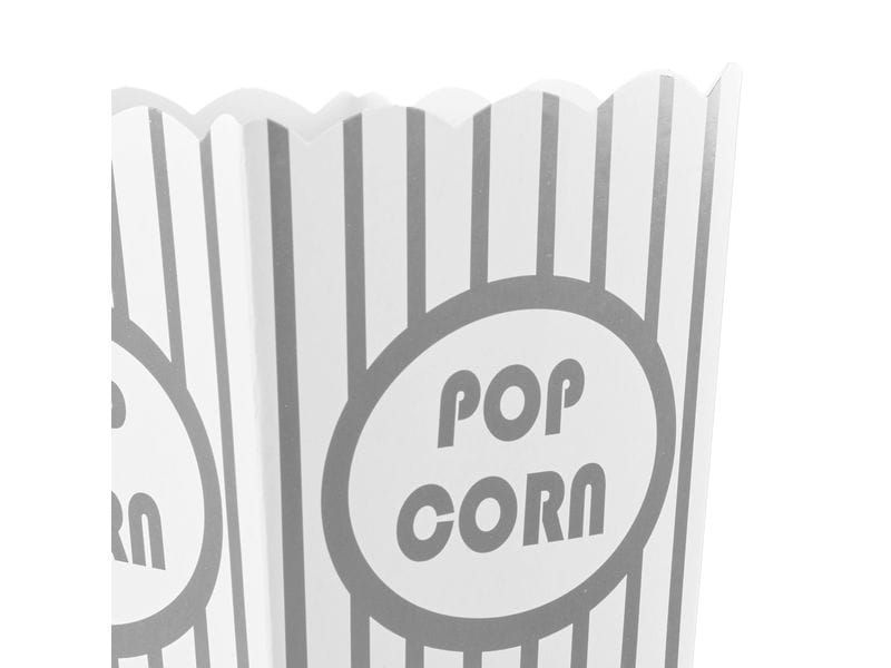 relaxdays Fingerfood-Schale Grau/Weiss 48 Stück Popcorntüten