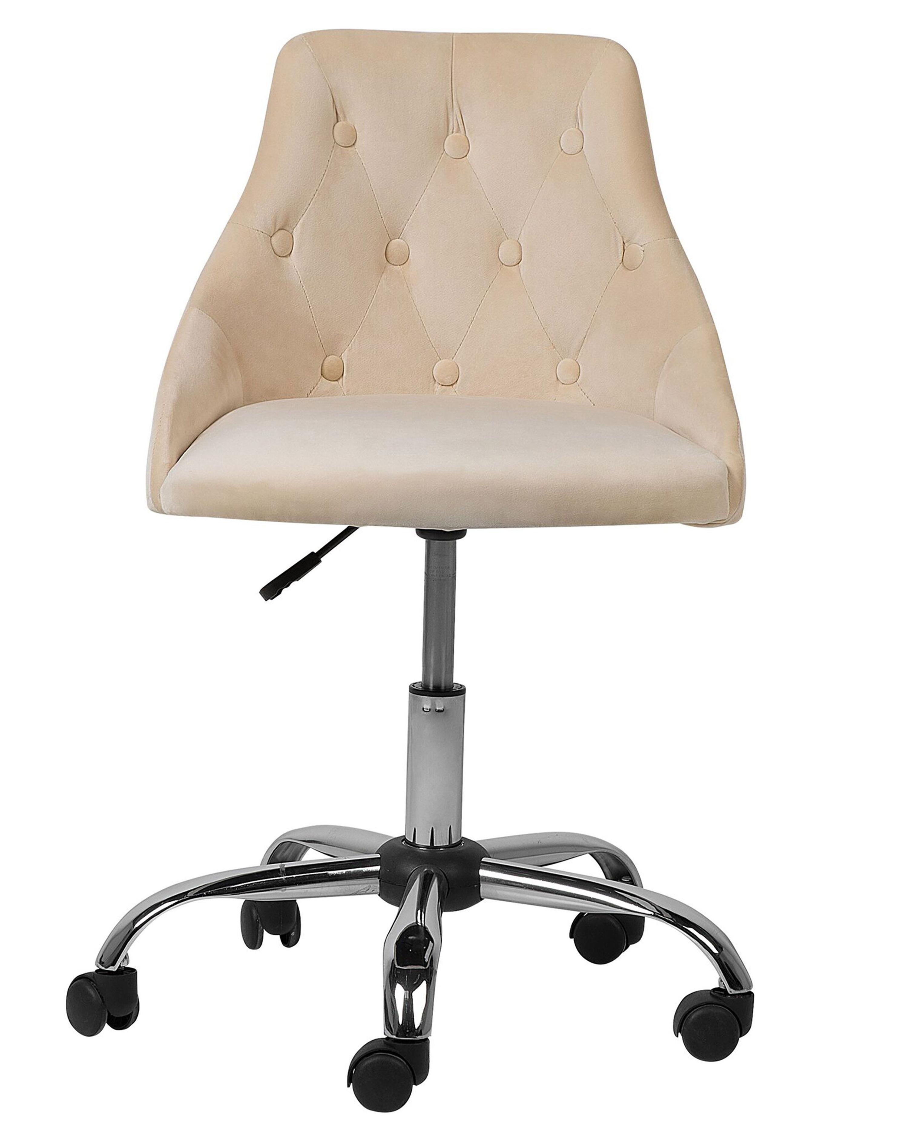 Bureaustoel PARRISH Fluweel Beige