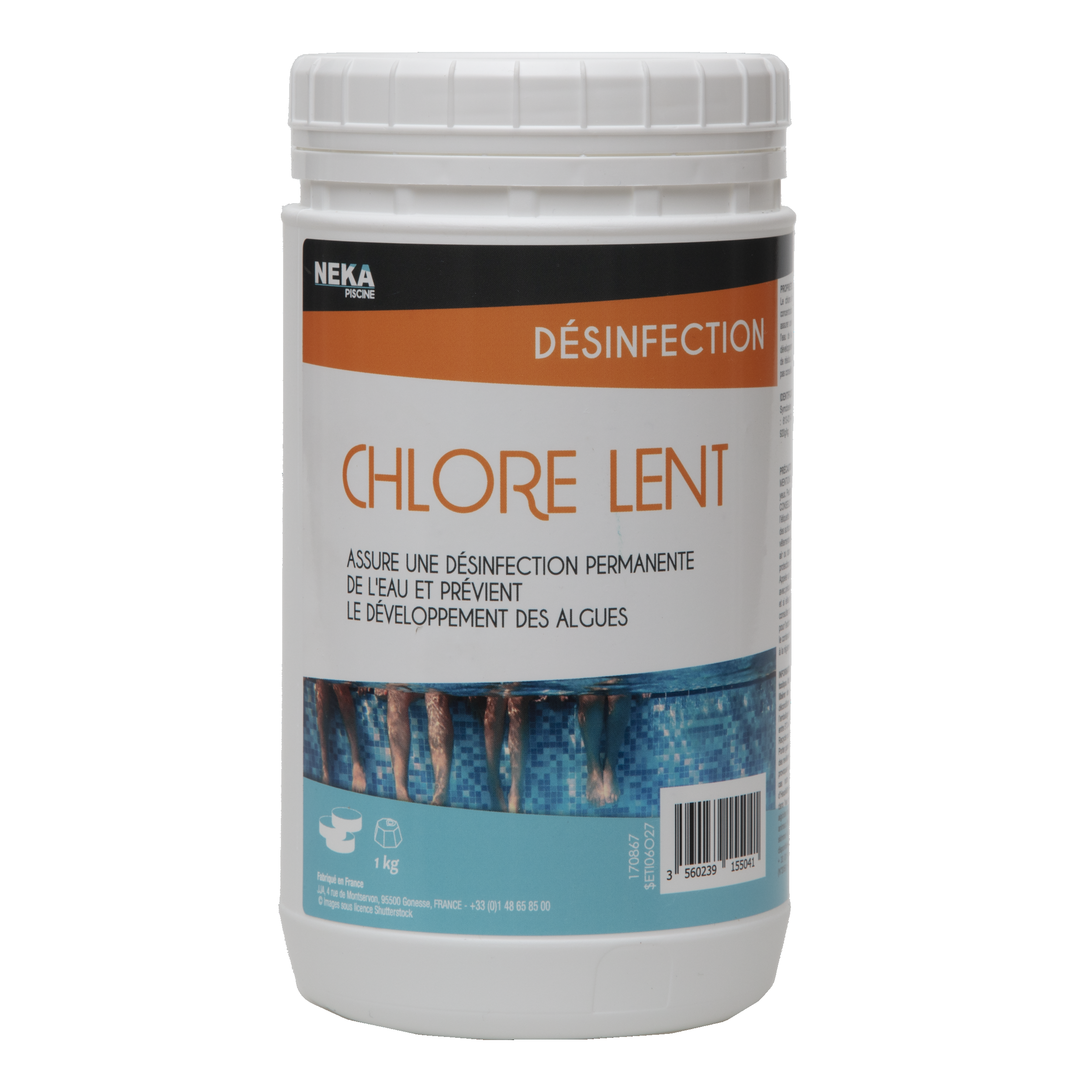 CHLORE LENT GALET 125G 1KG