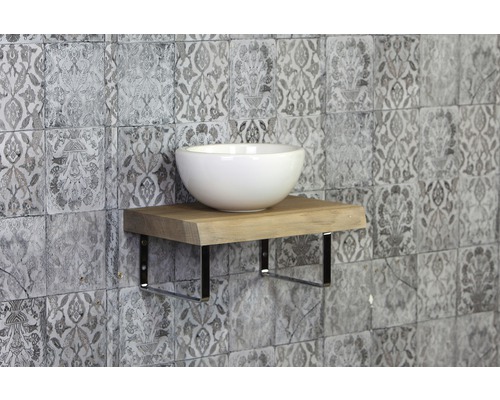 Plank 40x25 cm massief eiken mat zonder uitsparing
