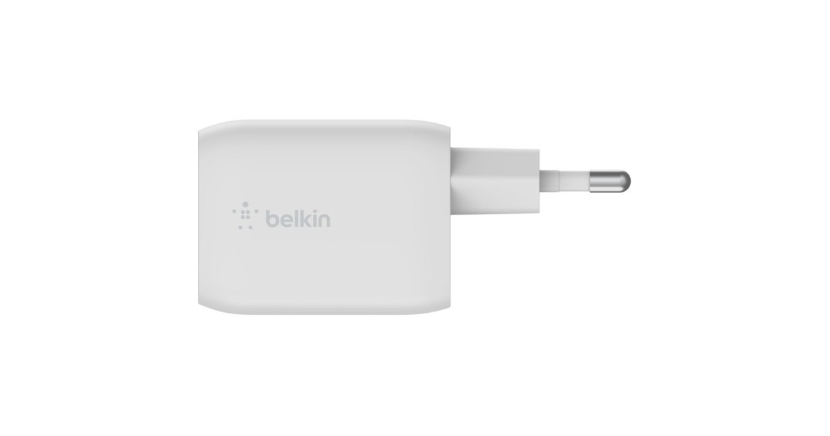 BelkinBoostCharge Pro 2-poorts USB-C GaN-wandlader met PPS, 65 W  (Wit)