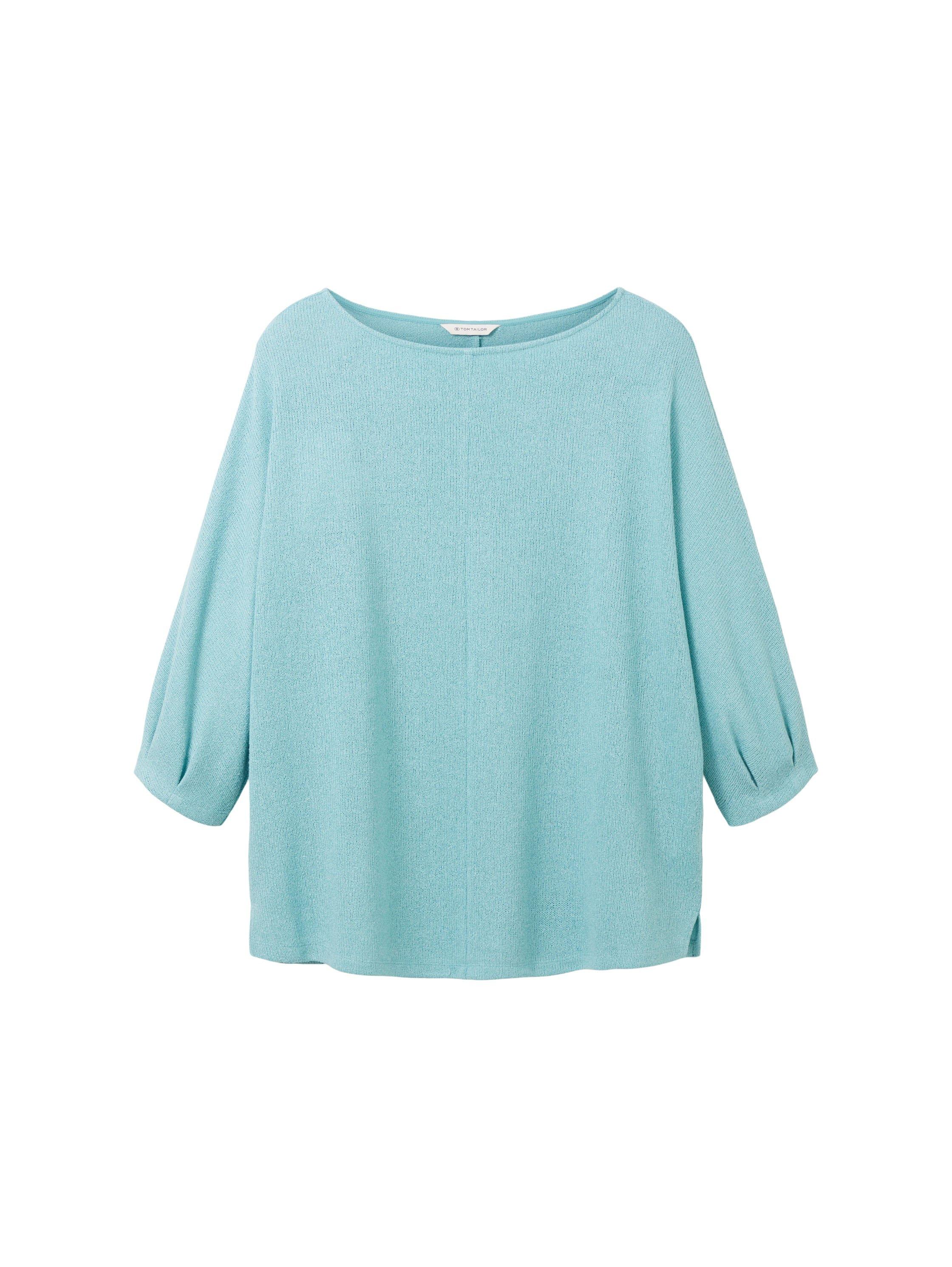 Shirtpullover mit 3/4-langen Fledermausärmeln