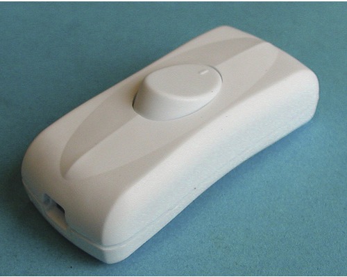 2-polige inline-snoerschakelaar voor ronde kabel H03VVH2-F wit 250V / 2A