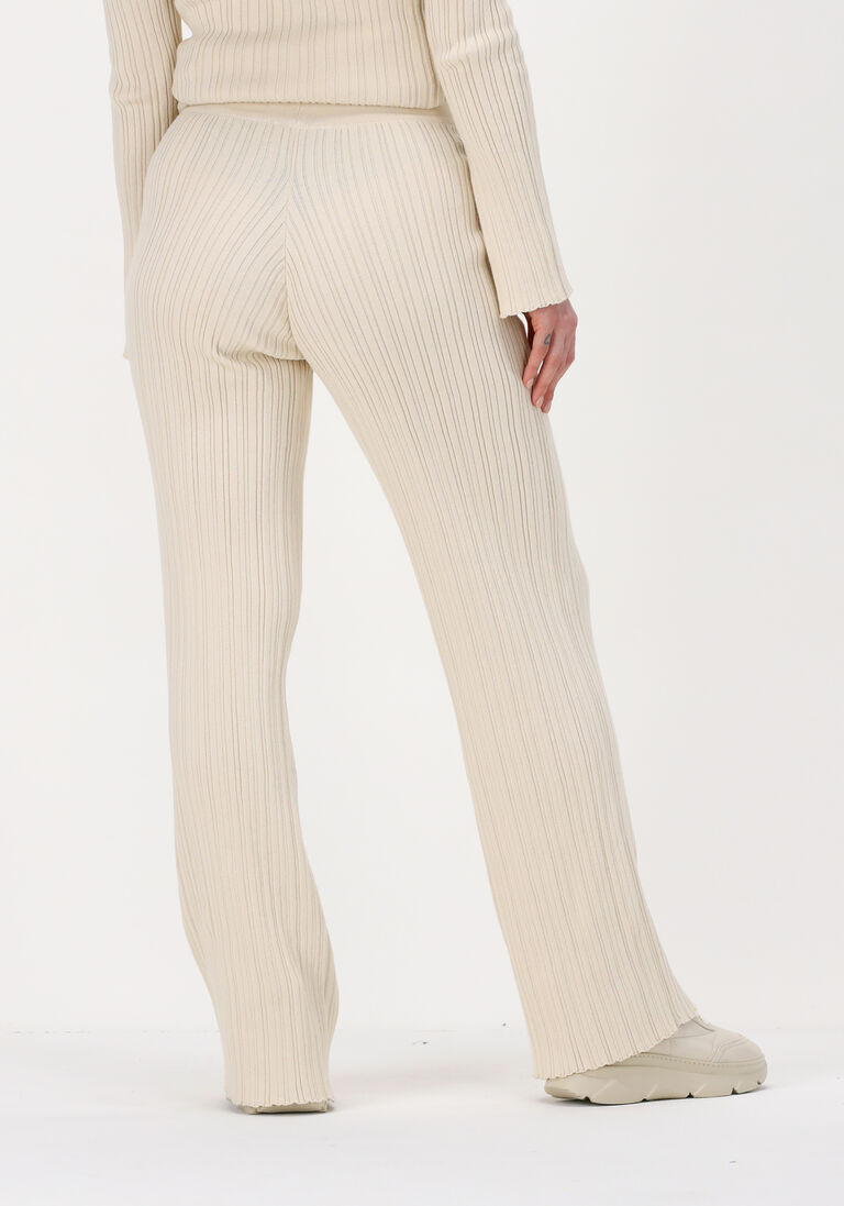 ANOTHER LABEL zand another label flared broek aurelie knitted pants