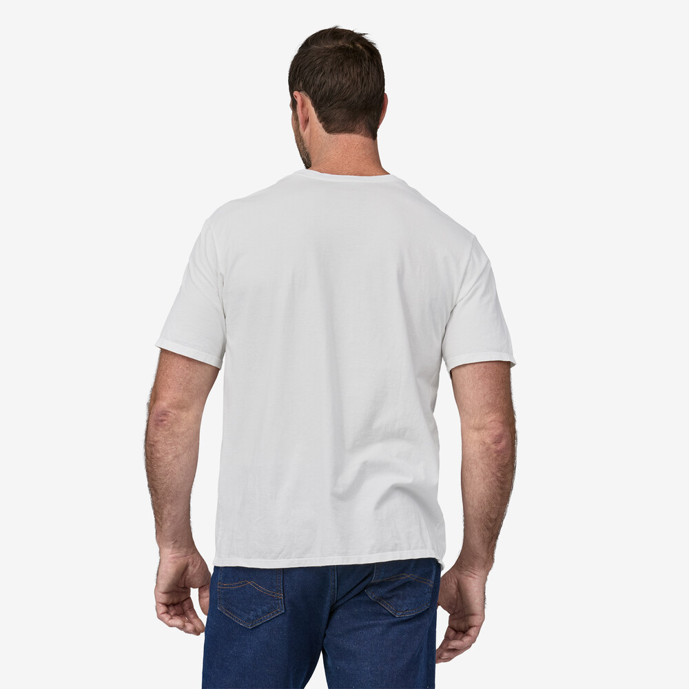 Herren-T-Shirt mit Logo, Streifen und Bio-Tasche