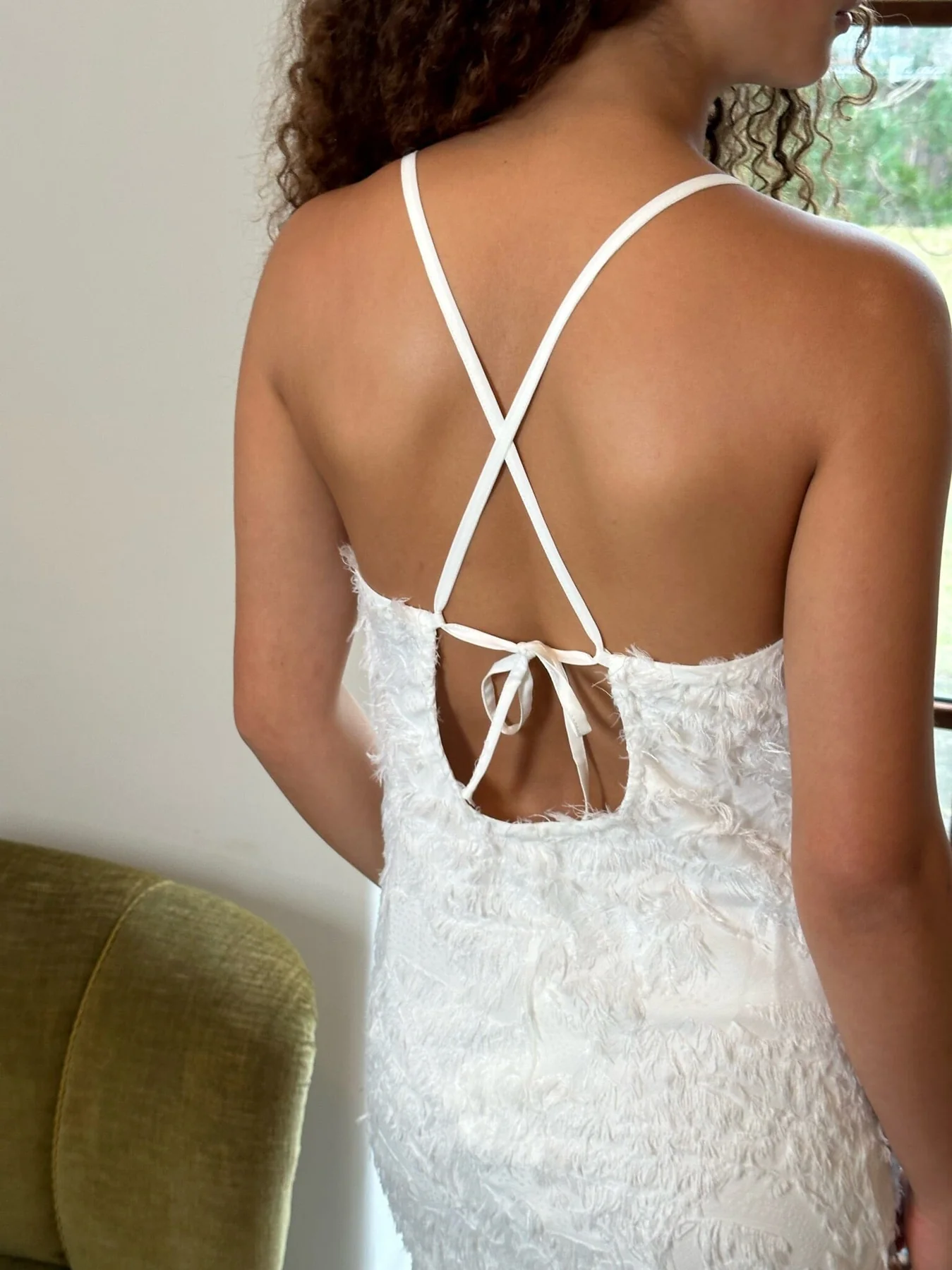 Neo Noir Clia Fringe Dress white
